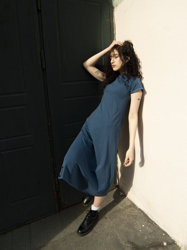Dress "T-long", indigo v.2
