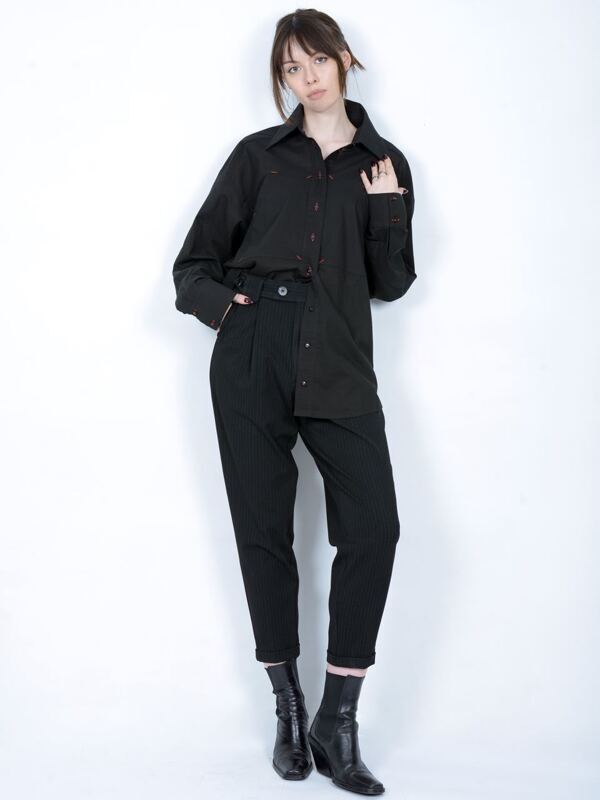 Shirt "Red scratch", black