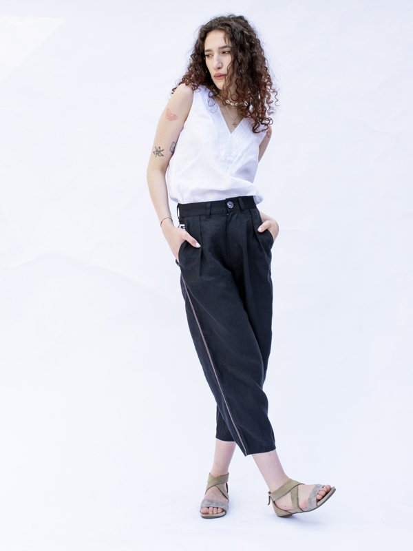 Pans "KYOTO" linen black