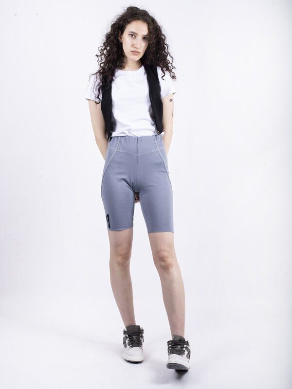 Gray bicycle shorts